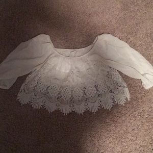 SCANDY (but elegant) LACE CROP TOP FROM PACSUN